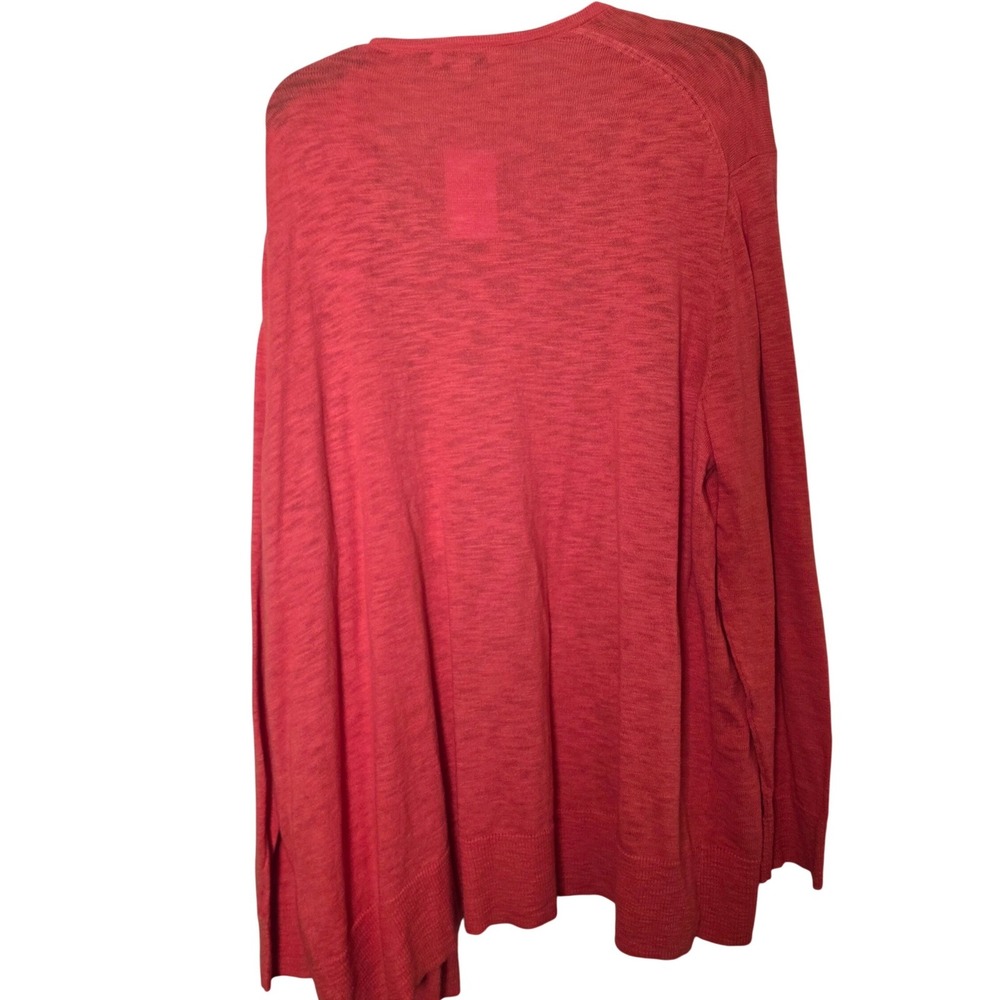 Madewell Cardigan Womens 2X Coastal Orange Open Front Pockets M2235 NWT - Picture 2 of 8